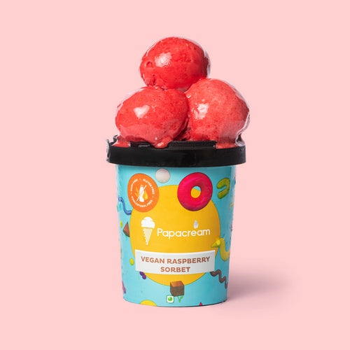 Papacream Raspberry Sorbet (500 ml)